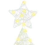 vidaXL Vianočný stromček s 100 LED-i Teplá biela 120 cm Akryl – Obrázok 5