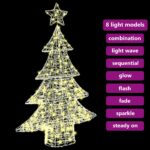 vidaXL Vianočný stromček s 100 LED-i Teplá biela 120 cm Akryl – Obrázok 7