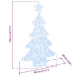 vidaXL Vianočný stromček s 100 LED-i Studená biela 120 cm Akryl – Obrázok 10