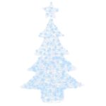 vidaXL Vianočný stromček s 100 LED-i Studená biela 120 cm Akryl – Obrázok 2