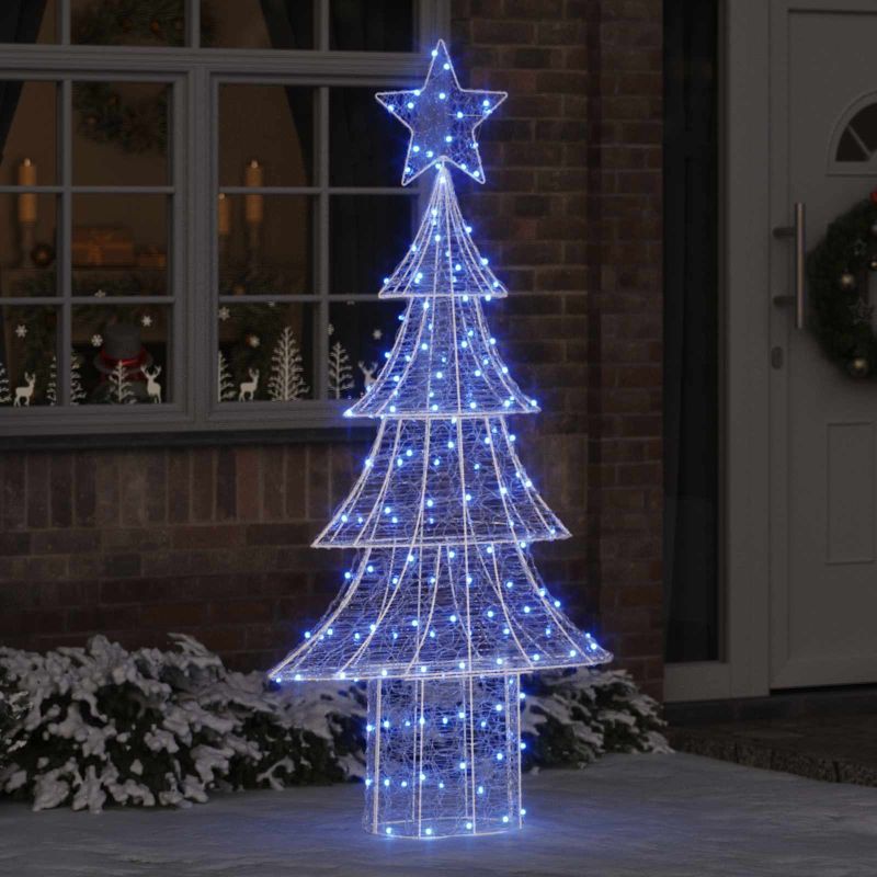 42018983_1.jpg vidaXL Vianočný stromček s 240 LED-i Modrá 180 cm Akryl – Obrázok 1