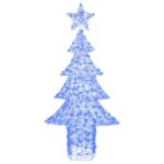 vidaXL Vianočný stromček s 240 LED-i Modrá 180 cm Akryl – Obrázok 2
