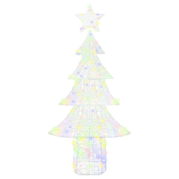 vidaXL Vianočný stromček s 240 LED-i Viacfarebný 180 cm Akryl – Obrázok 2