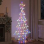vidaXL Vianočný stromček s 240 LED-i Viacfarebný 180 cm Akryl – Obrázok 3