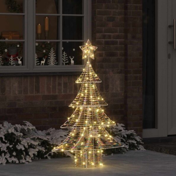 vidaXL Vianočný stromček s 120 LED-i Teplá biela 120,5 cm PET – Obrázok 9