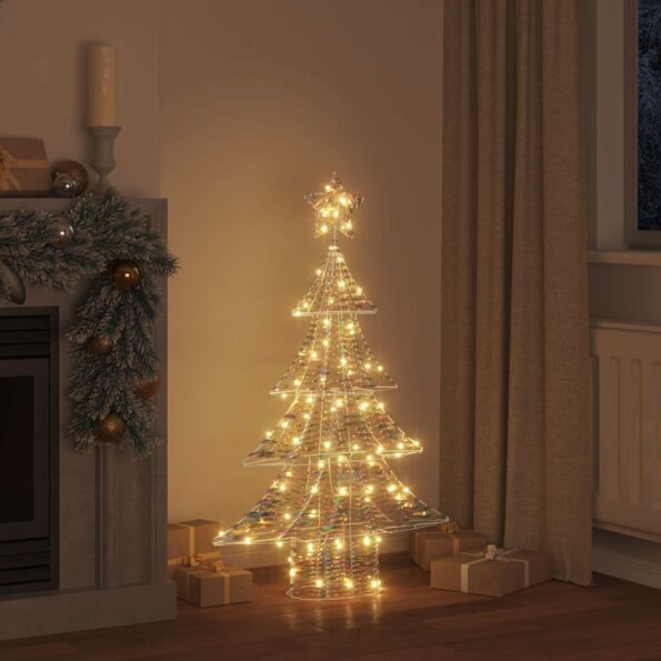 vidaXL Vianočný stromček s 120 LED-i Teplá biela 120,5 cm PET – Obrázok 10