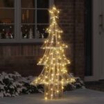 vidaXL Vianočný stromček s 160 LED-i Teplá biela 150 cm PET – Obrázok 8
