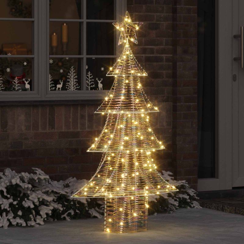 42018986_1.jpg vidaXL Vianočný stromček s 160 LED-i Teplá biela 150 cm PET – Obrázok 1