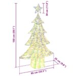 vidaXL Vianočný stromček s 160 LED-i Teplá biela 150 cm PET – Obrázok 10