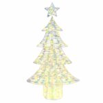 vidaXL Vianočný stromček s 160 LED-i Teplá biela 150 cm PET – Obrázok 2