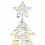 vidaXL Vianočný stromček s 160 LED-i Teplá biela 150 cm PET – Obrázok 4