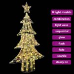 vidaXL Vianočný stromček s 160 LED-i Teplá biela 150 cm PET – Obrázok 7
