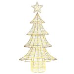 vidaXL Vianočný stromček s 160 LED-i Teplá biela 151 cm PET – Obrázok 2
