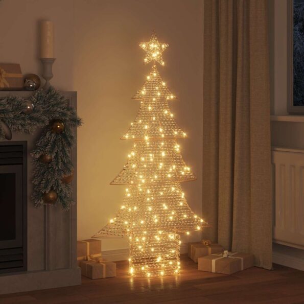 vidaXL Vianočný stromček s 160 LED-i Teplá biela 151 cm PET – Obrázok 3