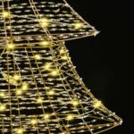 vidaXL Vianočný stromček s 160 LED-i Teplá biela 151 cm PET – Obrázok 6