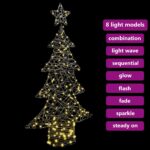vidaXL Vianočný stromček s 160 LED-i Teplá biela 150 cm Ratan – Obrázok 7