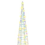 vidaXL Vianočný stromček 3 pcs Teplá biela 20 x 20 x 80 cm PET – Obrázok 5