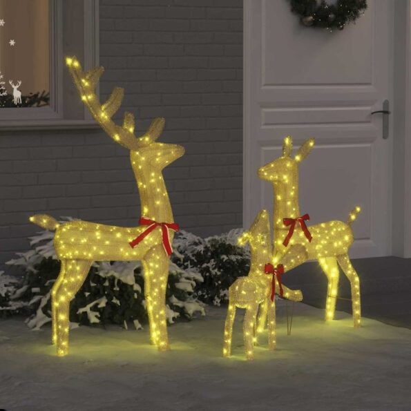 vidaXL Rodina sobov 3 pcs Teplá biela 68 x 26 x 127 cm látka – Obrázok 10