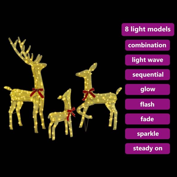 vidaXL Rodina sobov 3 pcs Teplá biela 68 x 26 x 127 cm látka – Obrázok 9