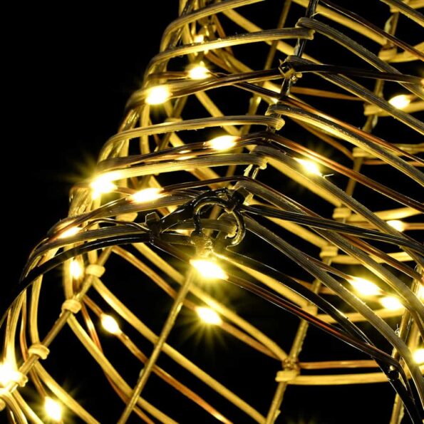 vidaXL Sob s sane Teplá biela 60 cm Ratan – Obrázok 5