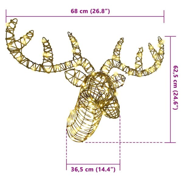 vidaXL Sob s sane Teplá biela 60 cm Ratan – Obrázok 8