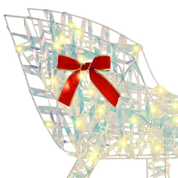 vidaXL Sob s sane Teplá biela 120 cm 55 cm PET – Obrázok 6