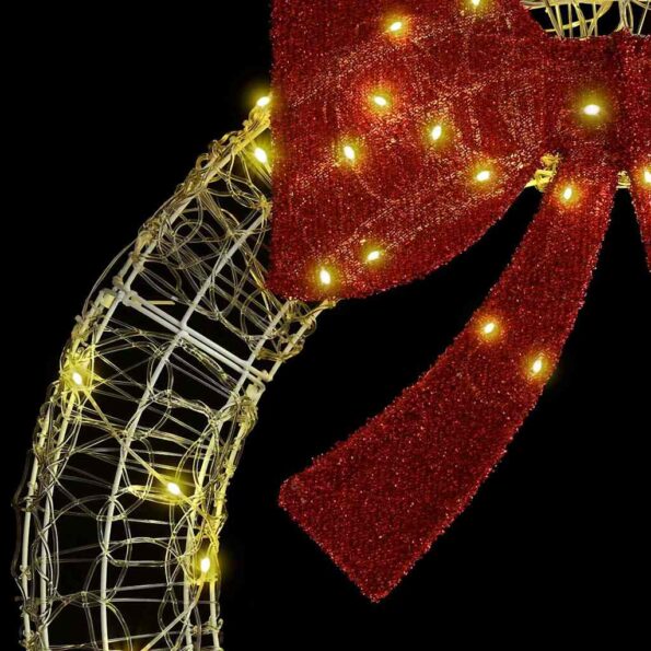 vidaXL Veniec so svetlami LED diódy Teplá biela 120 cm Akryl – Obrázok 4