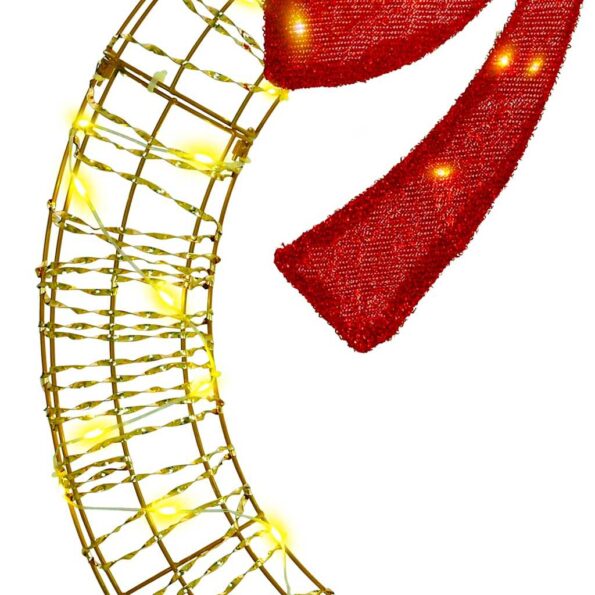 vidaXL Veniec s 60 LED-i Teplá biela 75 cm PET – Obrázok 4