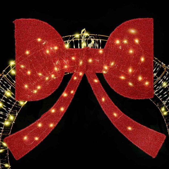 vidaXL Veniec s 150 LED-i Teplá biela 120 cm PET – Obrázok 5