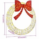 vidaXL Veniec s 150 LED-i Teplá biela 120 cm PET – Obrázok 8