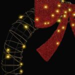 vidaXL Veniec s 60 LED-i Teplá biela 75 cm Ratan – Obrázok 4