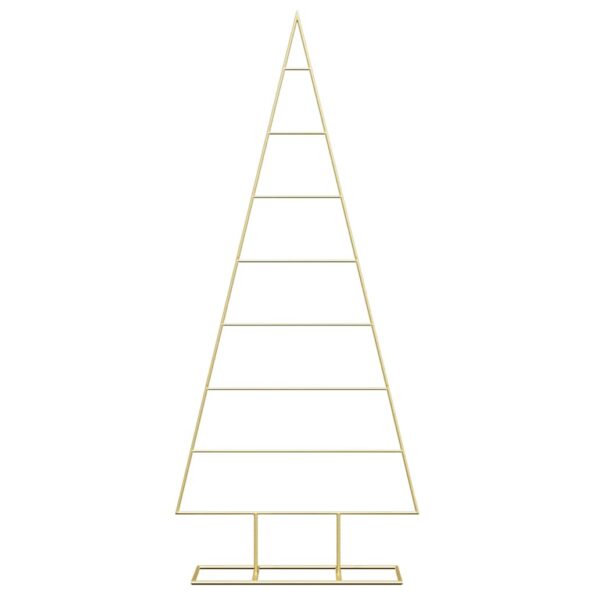 vidaXL Kovový vianočný stromček Zlatá 150 cm Povrchovo upravená oceľ – Obrázok 5