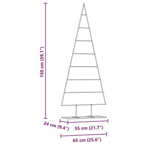 vidaXL Kovový vianočný stromček Zlatá 150 cm Povrchovo upravená oceľ – Obrázok 9