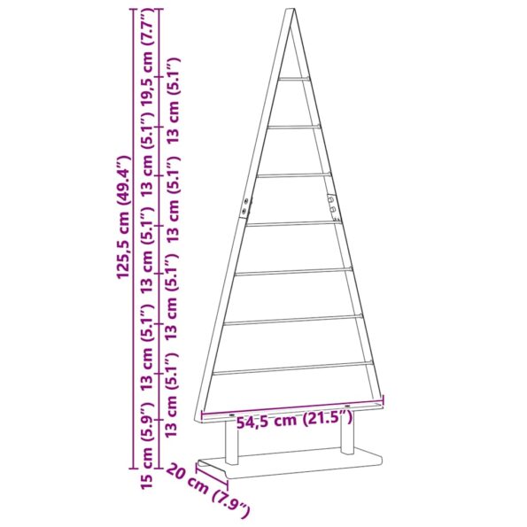 vidaXL Kovový vianočný stromček so stojanom Čierna 125 cm Oceľ – Obrázok 9
