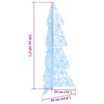 vidaXL Vianočný stromček s 100 LED-i Studená biela 120 cm Akryl – Obrázok 8