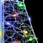 vidaXL Vianočný stromček s 100 LED-i Viacfarebný 120 cm Akryl – Obrázok 5