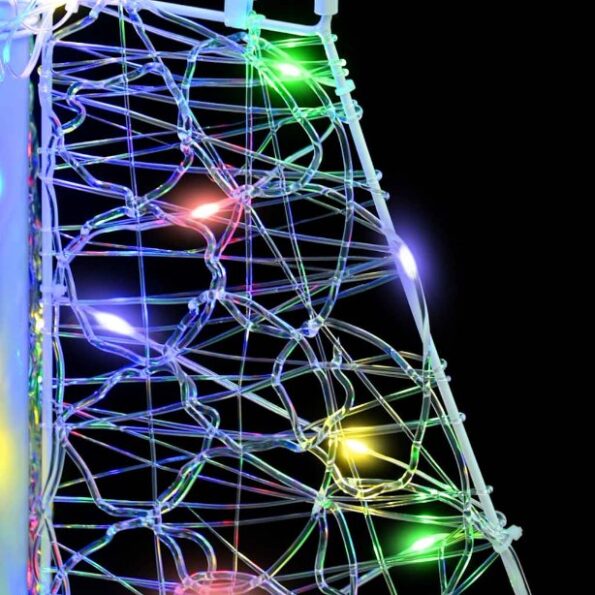 vidaXL Vianočný stromček s 100 LED-i Viacfarebný 120 cm Akryl – Obrázok 5