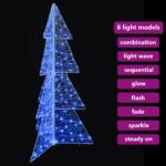 vidaXL Vianočný stromček s 160 LED-i Modrá 150 cm Akryl – Obrázok 7