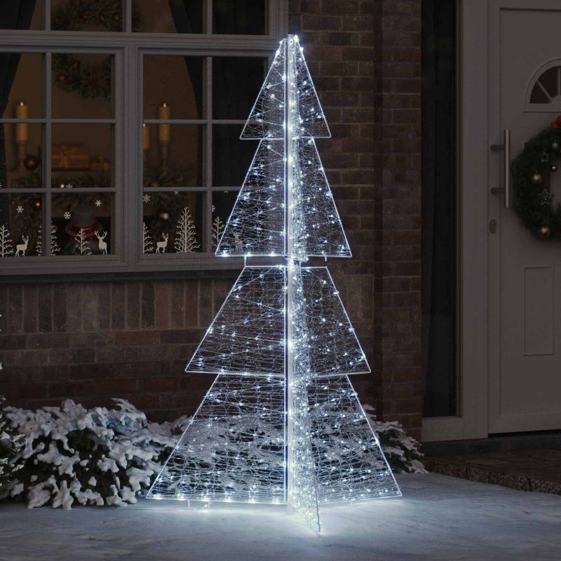 42019211_1.jpg vidaXL Vianočný stromček s 240 LED-i Studená biela 180 cm Akryl – Obrázok 1