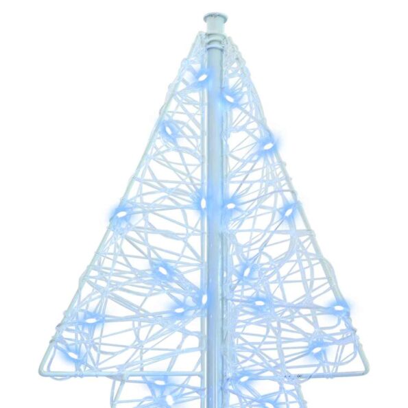 vidaXL Vianočný stromček s 240 LED-i Studená biela 180 cm Akryl – Obrázok 4