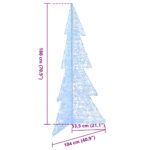 vidaXL Vianočný stromček s 240 LED-i Studená biela 180 cm Akryl – Obrázok 8