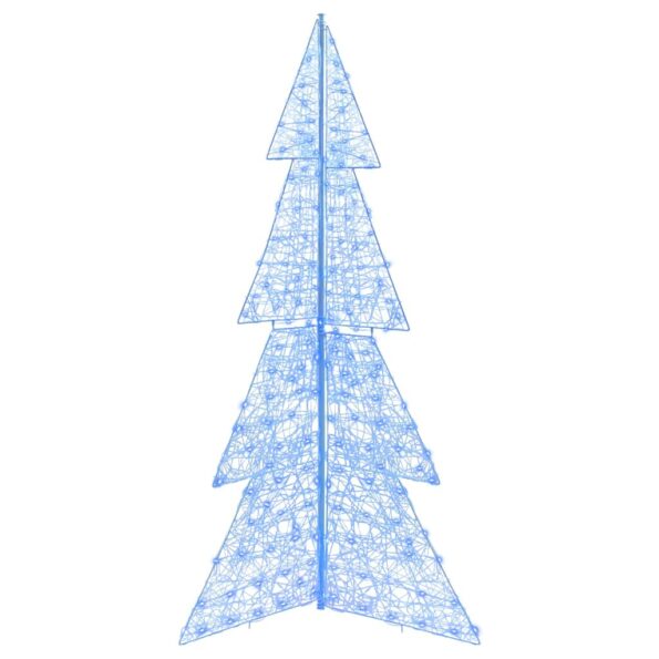 vidaXL Vianočný stromček s 240 LED-i Modrá 180 cm Akryl – Obrázok 2