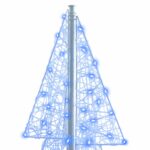 vidaXL Vianočný stromček s 240 LED-i Modrá 180 cm Akryl – Obrázok 4