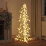 vidaXL Vianočný stromček s 160 LED-i Teplá biela 150 cm PET – Obrázok 3