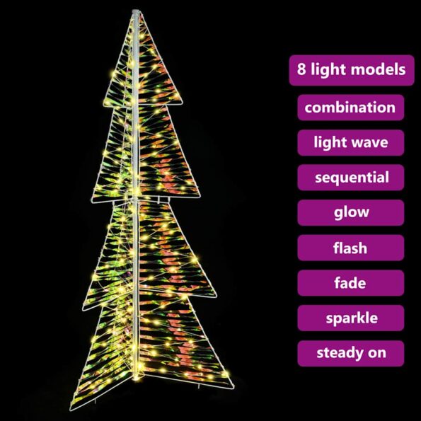 vidaXL Vianočný stromček s 160 LED-i Teplá biela 150 cm PET – Obrázok 7