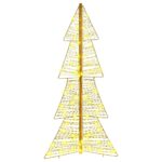 vidaXL Vianočný stromček s 100 LED-i Teplá biela 120 cm PET – Obrázok 2