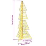 vidaXL Vianočný stromček s 100 LED-i Teplá biela 120 cm PET – Obrázok 8