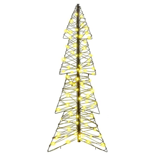 vidaXL Vianočný stromček s 100 LED-i Teplá biela 120 cm Ratan – Obrázok 2