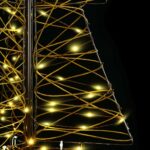 vidaXL Vianočný stromček s 100 LED-i Teplá biela 120 cm Ratan – Obrázok 5