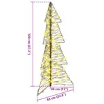 vidaXL Vianočný stromček s 100 LED-i Teplá biela 120 cm Ratan – Obrázok 8